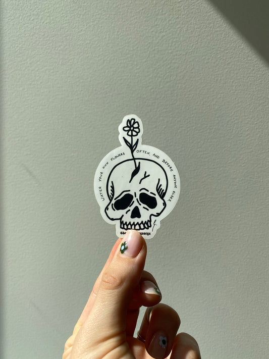 Water Your Flowers Sticker